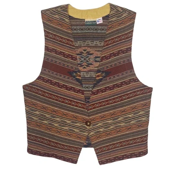 Vintage 80s/90s South Western Style Vest - Picture 2 of 9